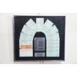 A presentation framed collection of concert tickets from Eric Clapton's 1989 sold out tour, from