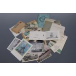 A quantity of ephemera, postcards etc pertaining to Naval vessels and maritime subjects