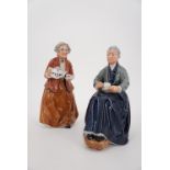 Two Royal Doulton figurines; Teatime HN 2255 and The Cup of Tea HN 2322, tallest 19 cm