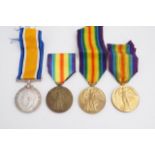 A British War medal and three Victory medals to Border Regiment recipients: 45084 Pte A Milletts;