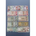 A quantity of world banknotes