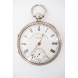 A Victorian silver key-wound pocket watch, the face marked John Forrest, London, Chronometer maker