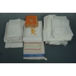 Good quality antique linens including hand towels and table cloths