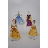 Four Royal Doulton figurines; Loretta HN 2337, Jennifer HN 2392, Sandra HN 22 75, Coralie HN 2307,