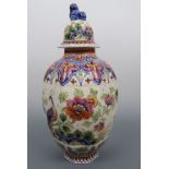 A Delft lidded jar, 38 cm high