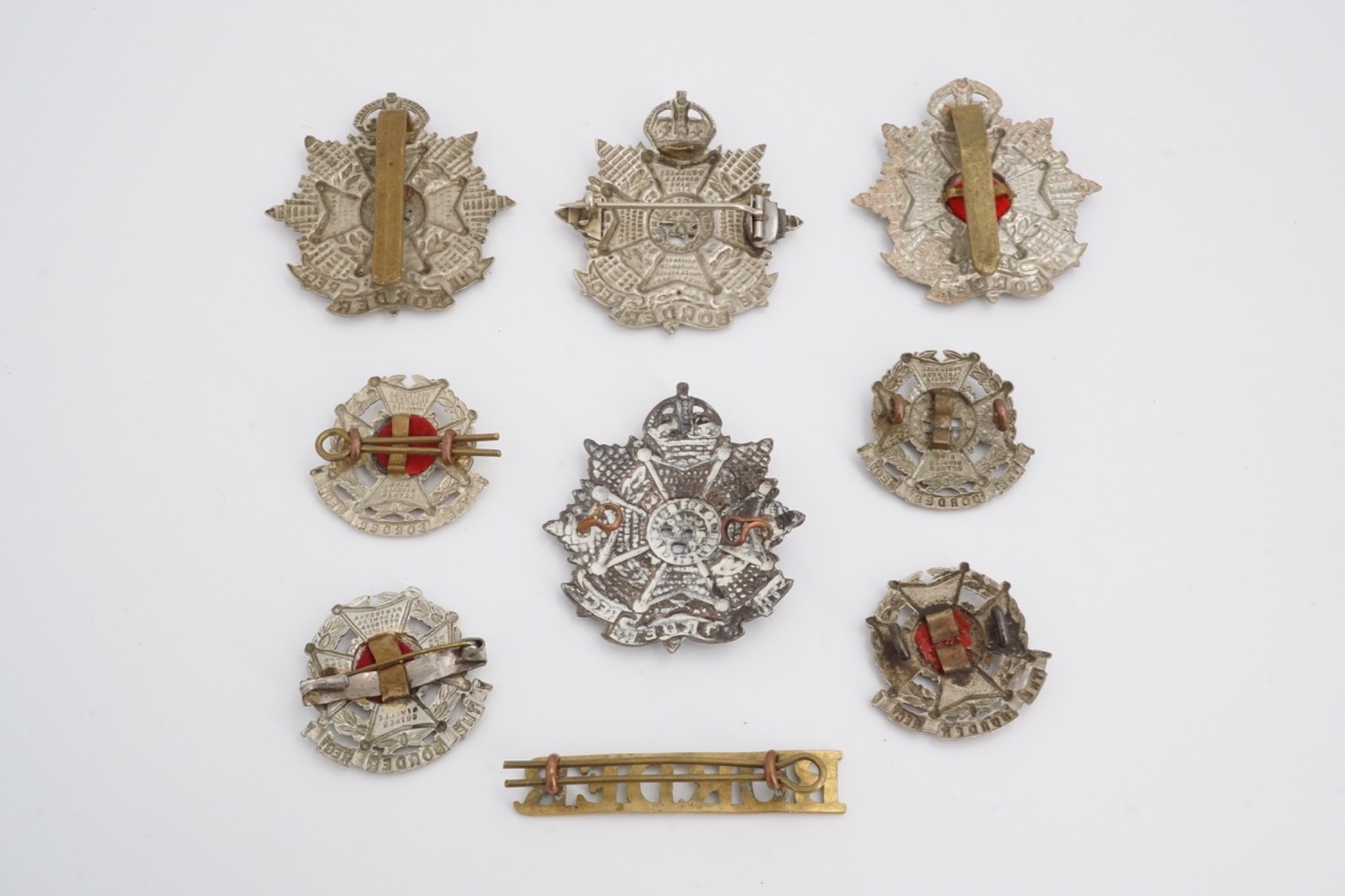 Border Regiment cap and collar badges together with a 2-Border brass shoulder title - Image 2 of 2