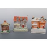 19th Century cottage money boxes including one modelled as Shakespeare's house