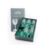 Six large wine glasses, The Lakes Collection, boxed, 19 cm high