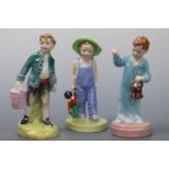 Three Royal Doulton figurines; Wee Willie Winkie HN 2050, Jack HN 2060 and Boy With Doll, tallest 14
