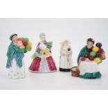 Two small Royal Doulton figurines; The Old Balloon Seller HN 2129 and The Balloon Seller HN 2130