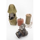 Sundry British military and civilian gas masks