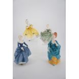 Four Royal Doulton figurines; The Last Waltz HN 2315, Michelle HN 2234, Fragrance HN 2334, Olga HN