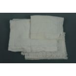 Antique and vintage hand-embroidered linen pillow cases