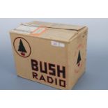 A late 1940s / early 1950s Bush DAC 90A Bakelite radio in original carton