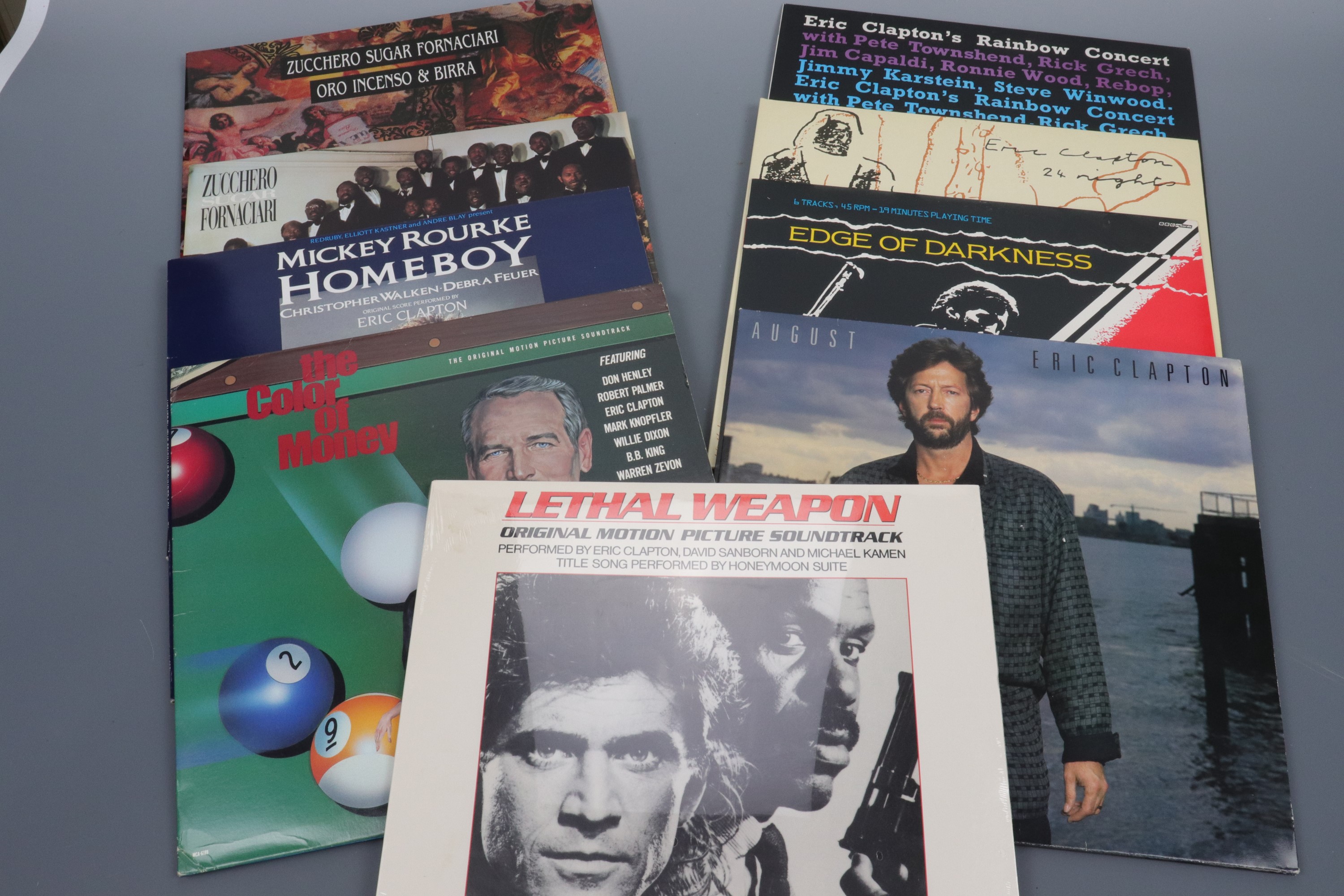 A number of albums by and featuring Eric Clapton. [Formerly the property of a member of Eric