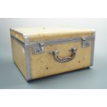 A vintage Tizlite aluminium suitcase retailed by Harrods, circa 1930s, 41 x 39 x 23 cm