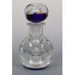 A Perth glass Millefiori perfume bottle, 15 cm