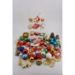 A quantity of vintage Christmas tree baubles