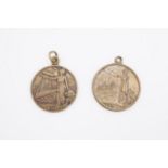 Two 1919 Armistice commemorative medallions