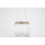A 9ct gold and paste half-hoop eternity ring, O, 1.5 g