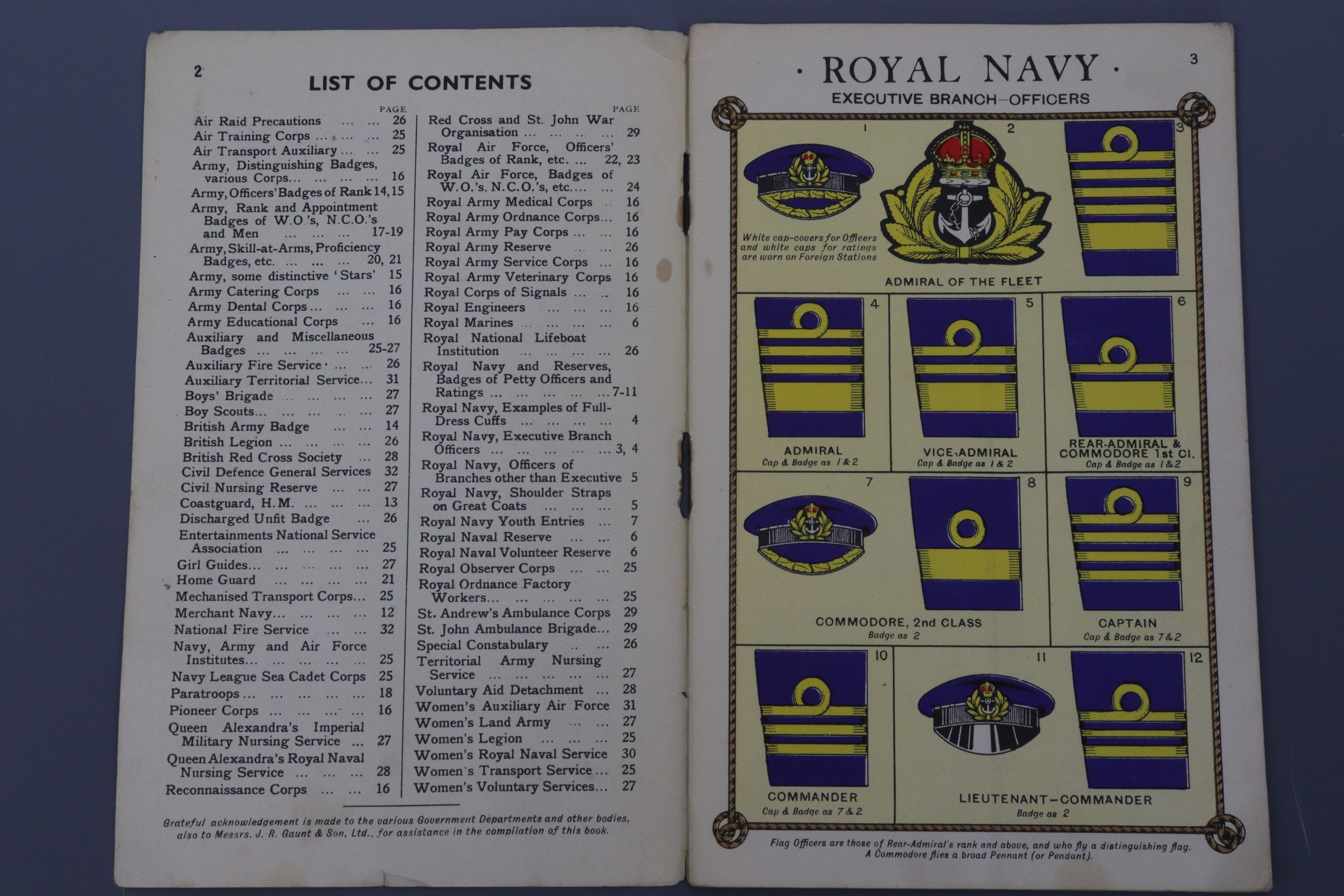 Rank and Badges in the Navy, Army, RAF and Auxiliaries, 1942 - Image 2 of 5