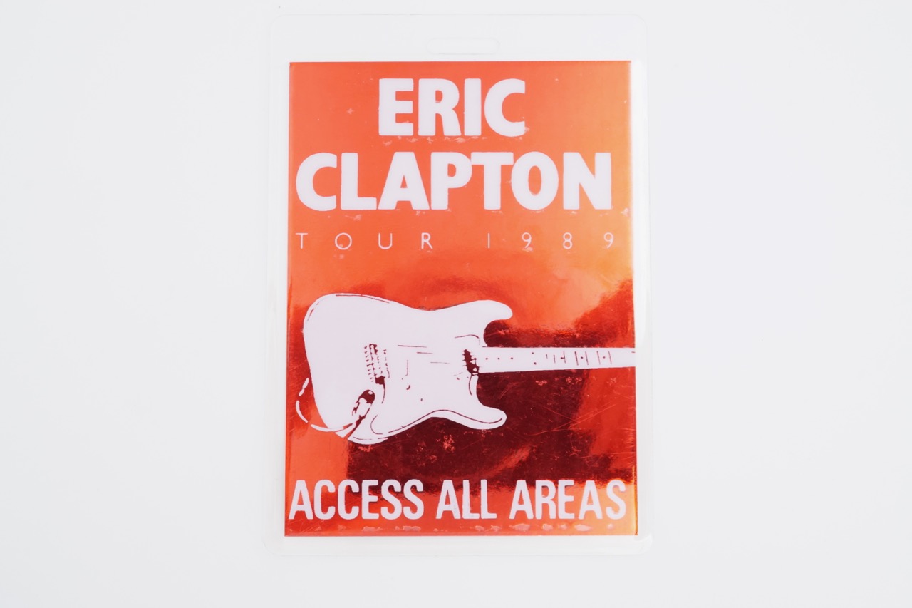 An Access all areas tour crew lanyard for Eric Clapton's 1989 tour. [Formerly the property of a