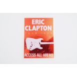 An Access all areas tour crew lanyard for Eric Clapton's 1989 tour. [Formerly the property of a