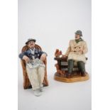 Two Royal Doulton figurines; Lunchtime HN 2485 and Taking Things Easy HN 2677, tallest 21 cm