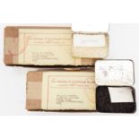 Two vintage Institute of Certified Grocers Sample for Study tins, in the form of two postage cartons