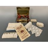 Vintage costume and dressing accessories including a vintage pack of Cuff and Elbow Leathers,