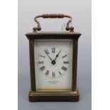 A late 19th / early 20th Century carriage clock of diminutive stature by John Bennett of Bristol,