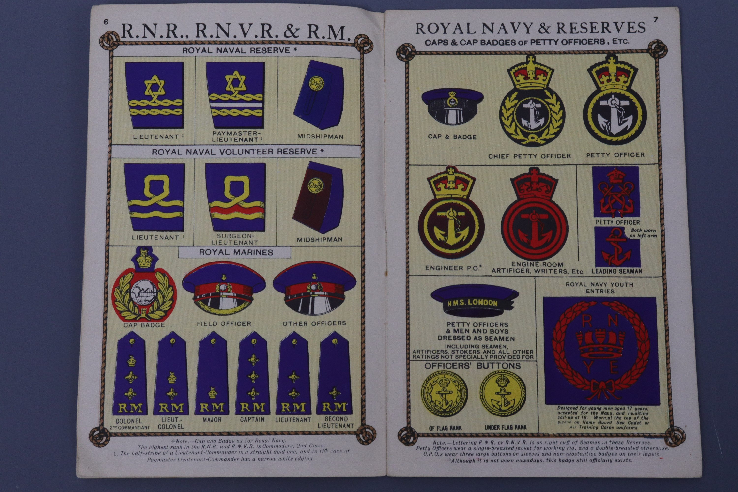 Rank and Badges in the Navy, Army, RAF and Auxiliaries, 1942 - Image 3 of 5