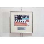 A framed presentation Eric Clapton 1996 concert promotional print from Harvey Goldsmith