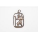 A white metal St Christopher pendant, stamped sterling silver, circa 1960s, 3 cm