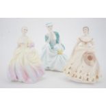 Three Coalport ladies including 'Annette', 'Ladies of Fashion Hayley' and 'Giselle'