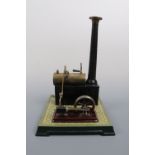 An early 20th Century German Bing live steam stationary engine, 33 cm high