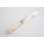 A 19th Century carved mother-of-pearl paper knife, 20 cm