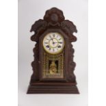 A late 19th Century American Ansonia shelf clock, 58 cm high