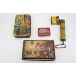 A W & R Jacob tinplate biscuit tin decorated with a military scene entitled The Letter from