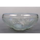 A 1930s Jobling opalescent Fir Cone pattern glass bowl, 21 cm