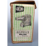 A vintage Gnome Alphamax Major 2 1/4 projector in original carton