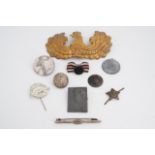 A group of largely Imperial German / Austrian insignia including a bar brooch faced with an Iron