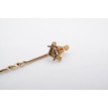 A 9 ct gold Masonic stick pin, 4 cm, .5 g