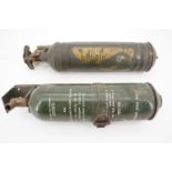 Two British military vehicle fire extinguishers