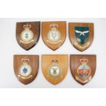 Ten RAF squadron and British military unit plaques