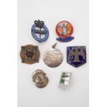 Military and other lapel badges, including a Second World War Civil Defence Instructor's badge,