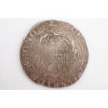 A Charles I silver shilling coin, initial mark portcullis, 1633-4