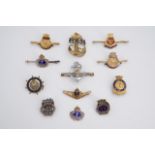 A quantity of naval sweetheart brooches etc