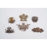 Six Great War battlefield / town sweetheart brooches