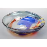 A Murano glass bowl by Mario Badioli (b.1940), signed to the base, 36 cm
